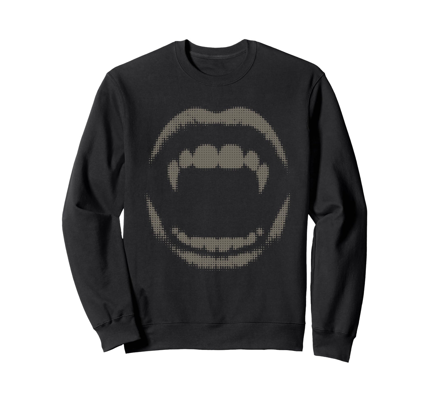 Vampire Fangs Y2K Grunge Emo Sweatshirt - Streetwear Style for Adults