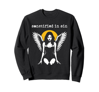 Gothic Punk Graffiti Grunge 90S Sweatshirt - Minimalist Print for Adults
