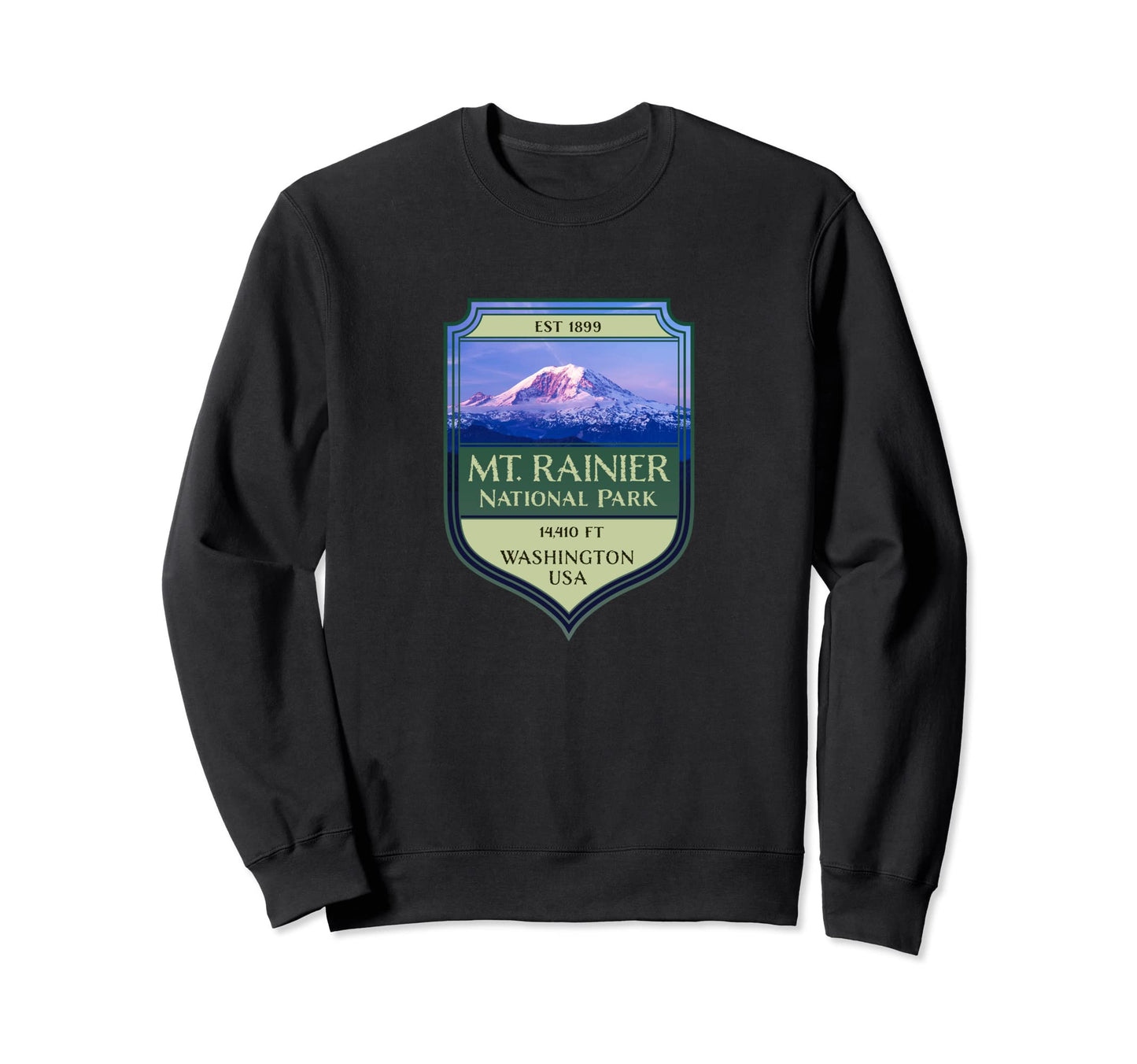 Mt Rainier National Park Picture Sweatshirt - Fun Novelty Design Unisex