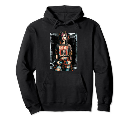 Punk Grunge Graffiti 90S Distressed Hoodie - Streetwear Style for Adults