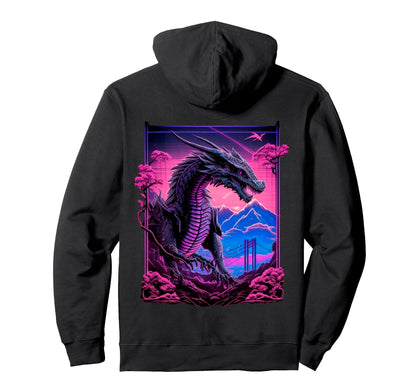 Backprint Japan Aesthetic Vaporwave Hoodie - Custom Art Print for Adults