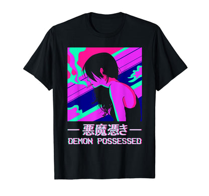 Demon Possessed Japanese Anime T-Shirt - Custom Art Print for Adults