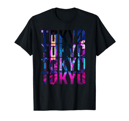 Japanese Cyberpunk Tokyo Text T-Shirt - Casual Everyday Wear for Adults