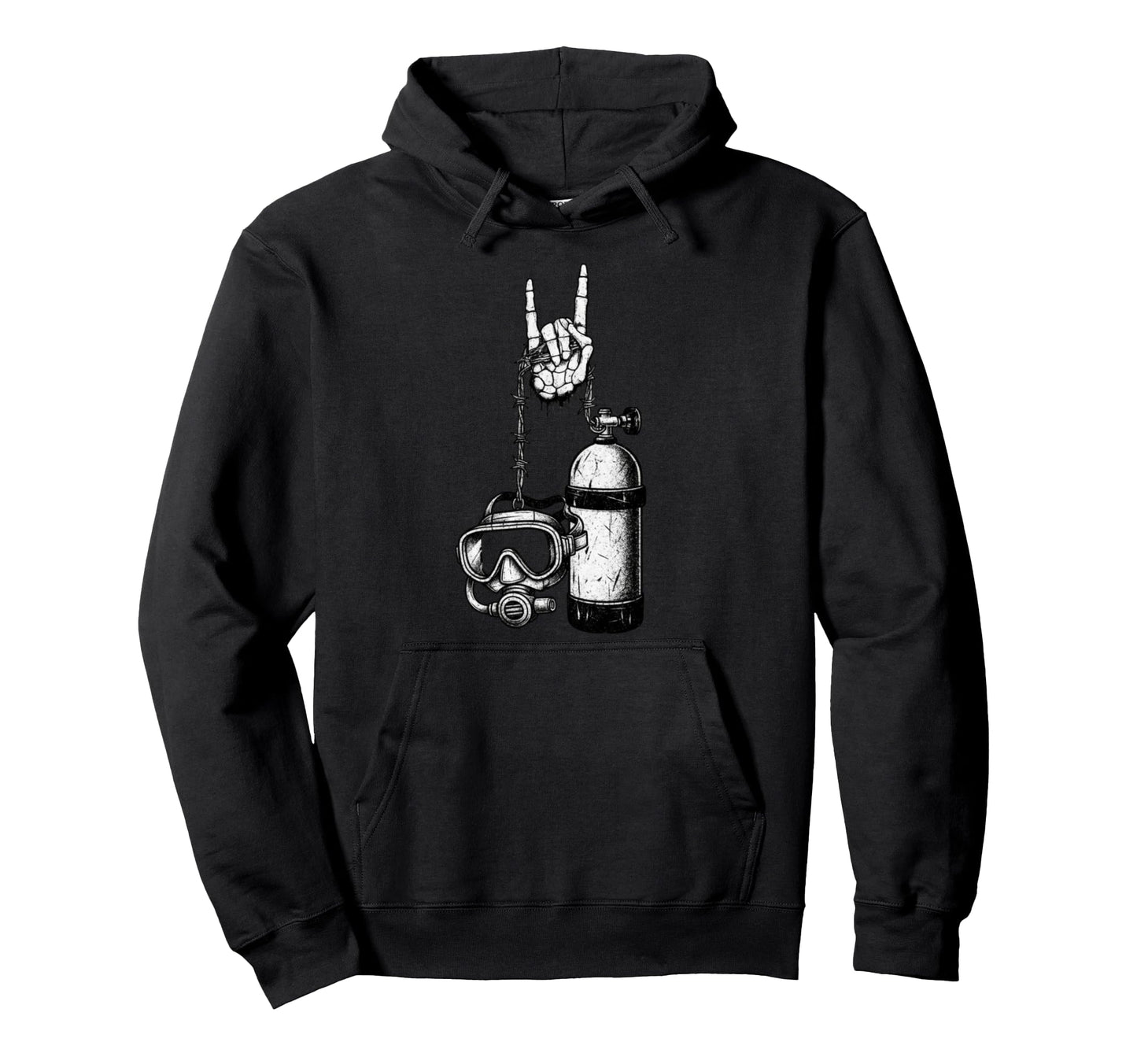 Scuba Diver Diving 90S Alt Metal Hoodie - Novelty Apparel Unisex