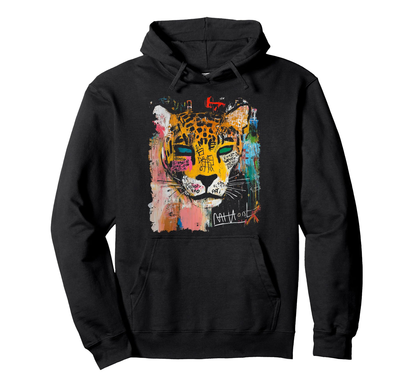 Pop Art Leopard 90S Graffiti Hoodie - Fun Novelty Design Unisex