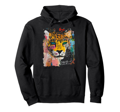 Pop Art Leopard 90S Graffiti Hoodie - Fun Novelty Design Unisex