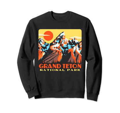 Grand Teton National Park Parks Sweatshirt - Fun Novelty Design Men Women