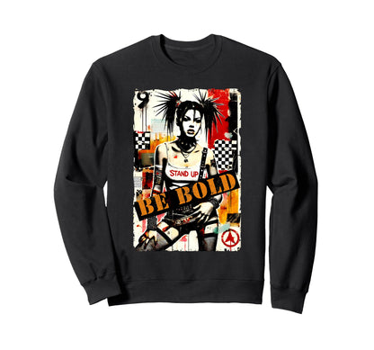 Punk Graffiti 90S Grunge Sweatshirt - Aesthetic Graphic for Adults