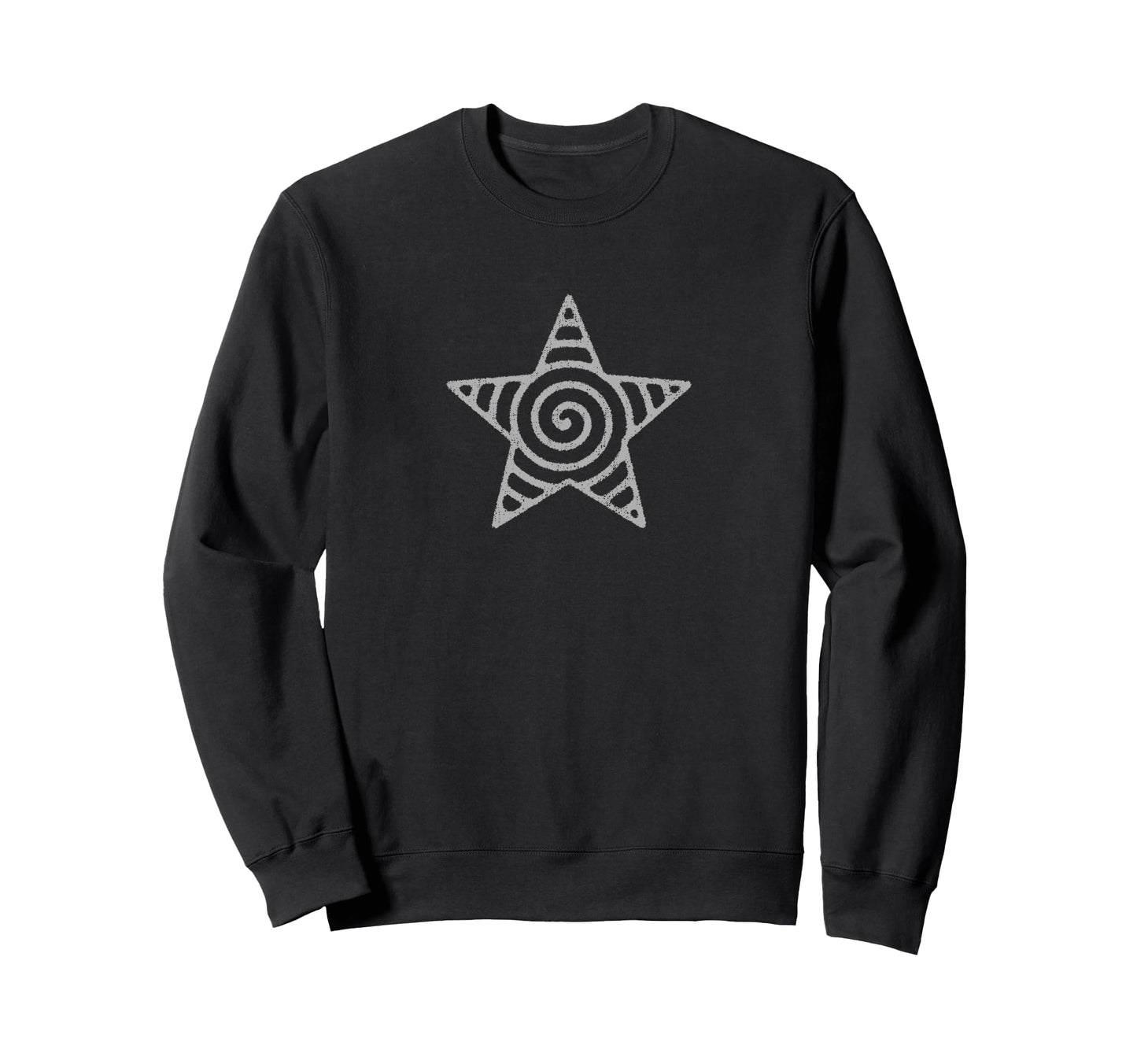 Spiral Star Y2K Grunge 90S Sweatshirt - Streetwear Style for Adults