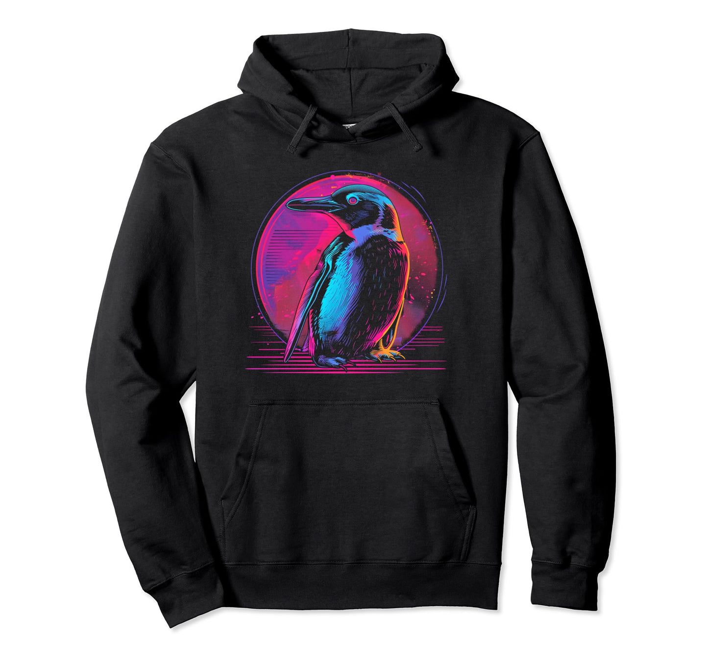 Penguin Vaporwave Aesthetic Synthwave Hoodie - Trendy Graphic Men Women