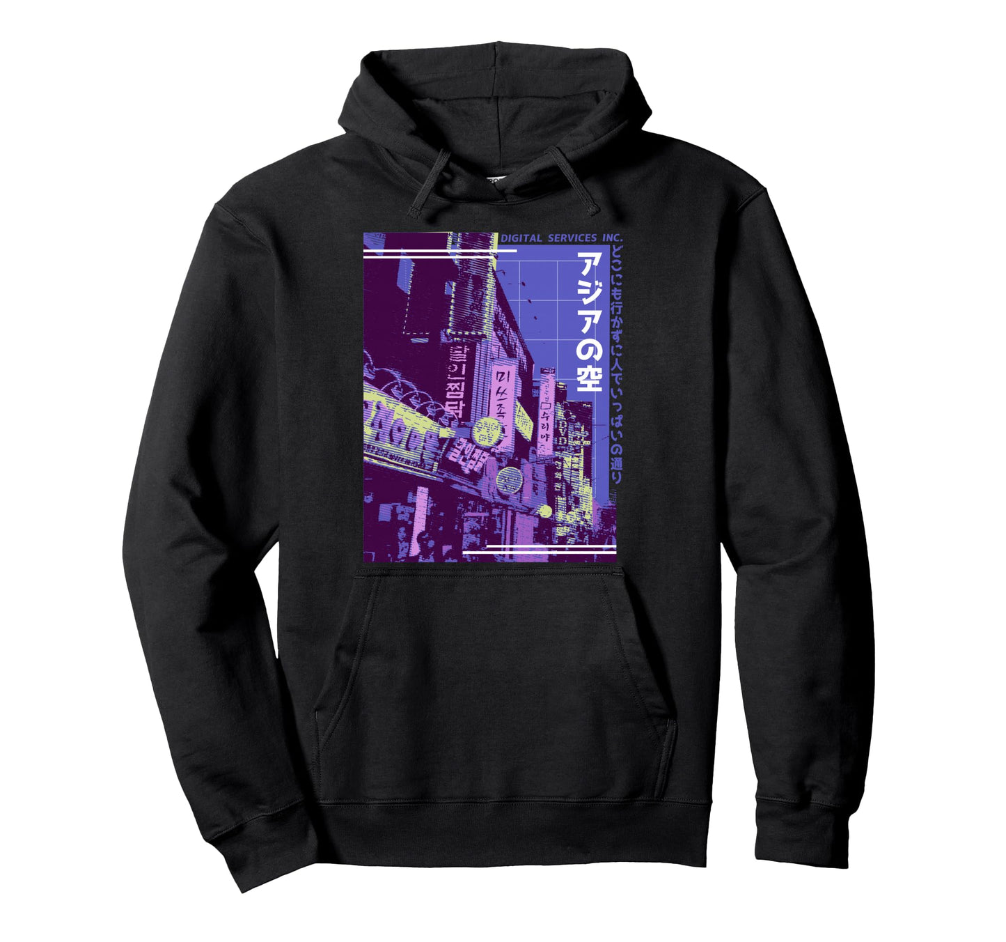 Asian Street Vaporwave Aesthetics Artistic Hoodie - Graphic Print Unisex
