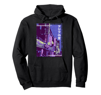 Asian Street Vaporwave Aesthetics Artistic Hoodie - Graphic Print Unisex