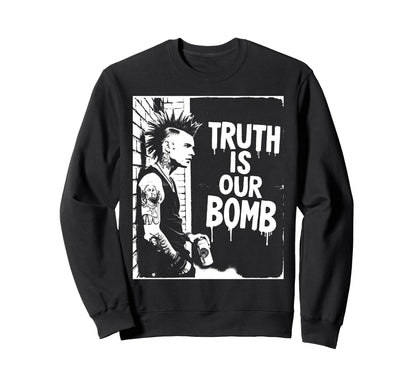 Punk Rock 90S Grunge Distressed Street Sweatshirt - Unique Graphic Unisex