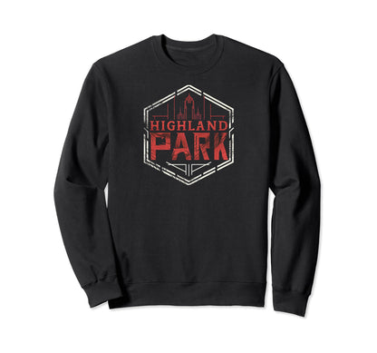 Highland Park Grit 90S Grunge Sweatshirt - Fun Novelty Design Unisex