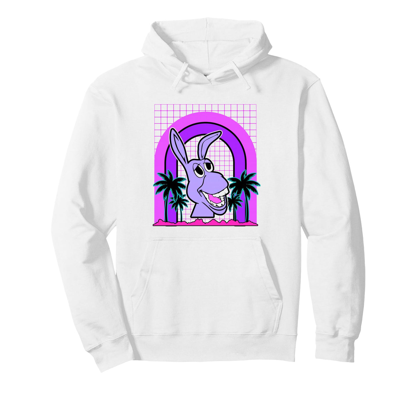 Aesthetic Vaporwave Outfits Donkey Hoodie - Aesthetic Graphic Unisex