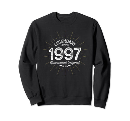 Legendary Since 1997 Birth Year Sweatshirt - Minimalist Print Unisex