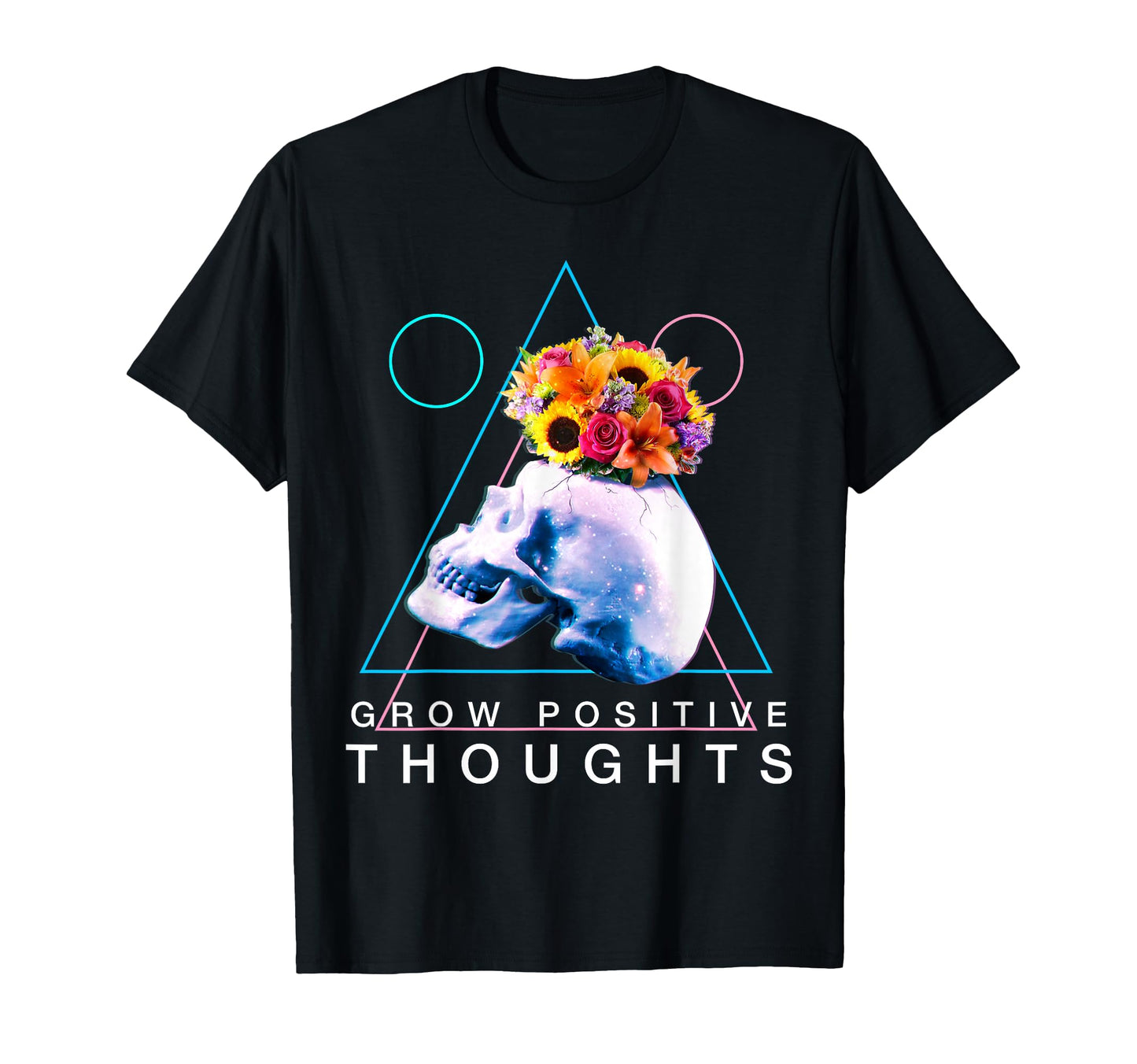 Grow Positive Thoughts Vaporwave T-Shirt - Minimalist Print Unisex