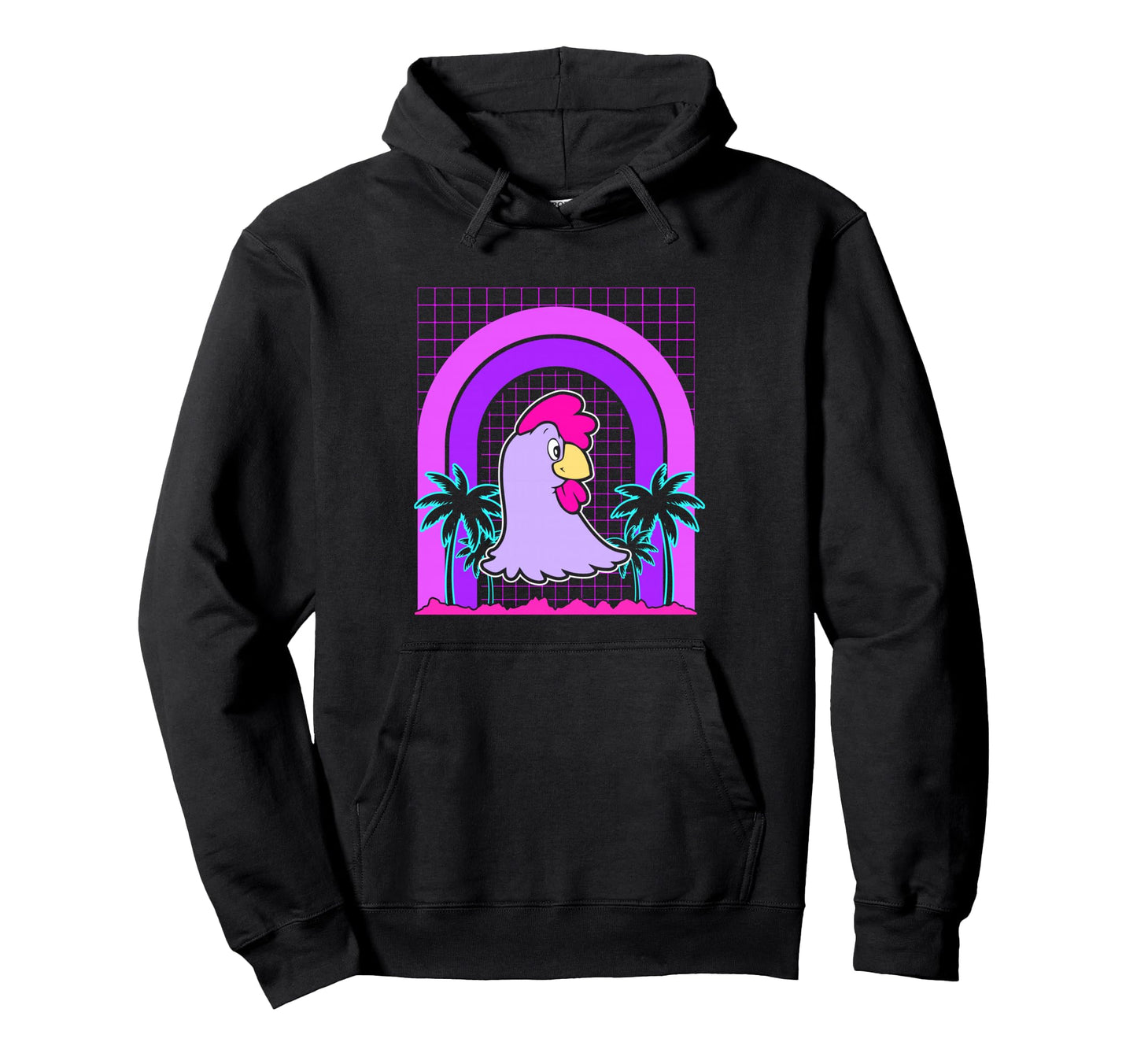 Aesthetic Vaporwave Outfits Chicken Hoodie - Trendy Graphic Unisex