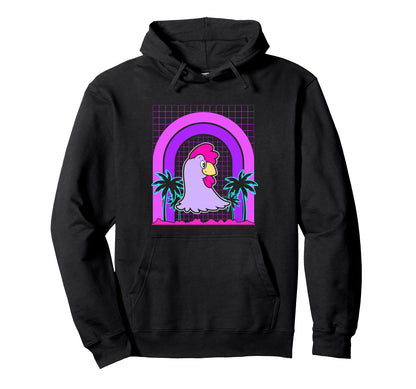 Aesthetic Vaporwave Outfits Chicken Hoodie - Trendy Graphic Unisex