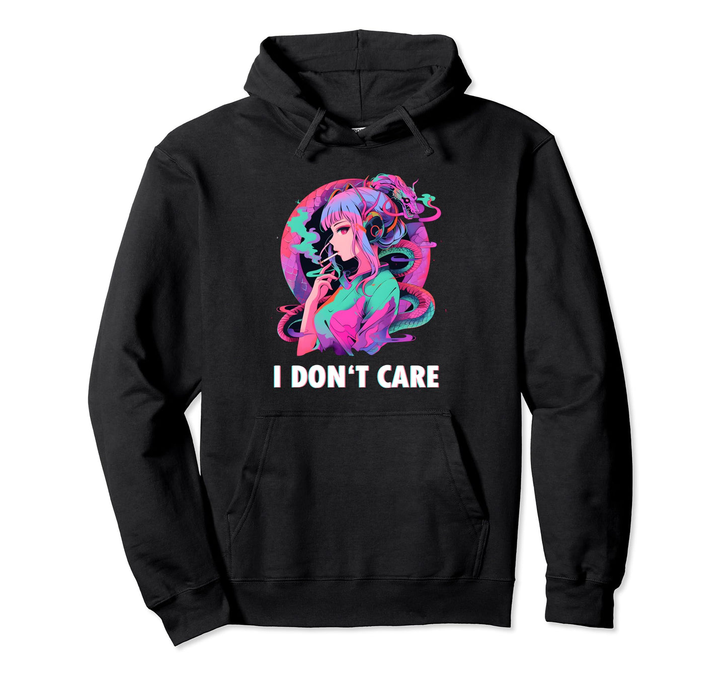 Aesthetic Vaporwave Sad Face Japanese Hoodie - Trendy Graphic Men Women