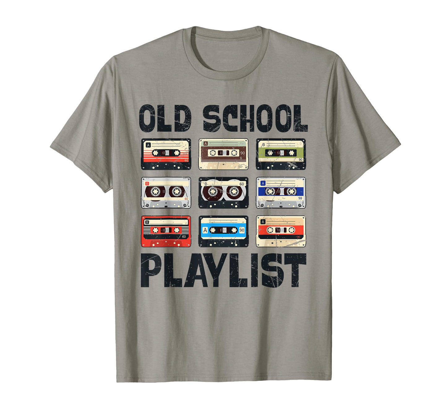 Old School Playlist Funny T-Shirt - Custom Art Print for Adults
