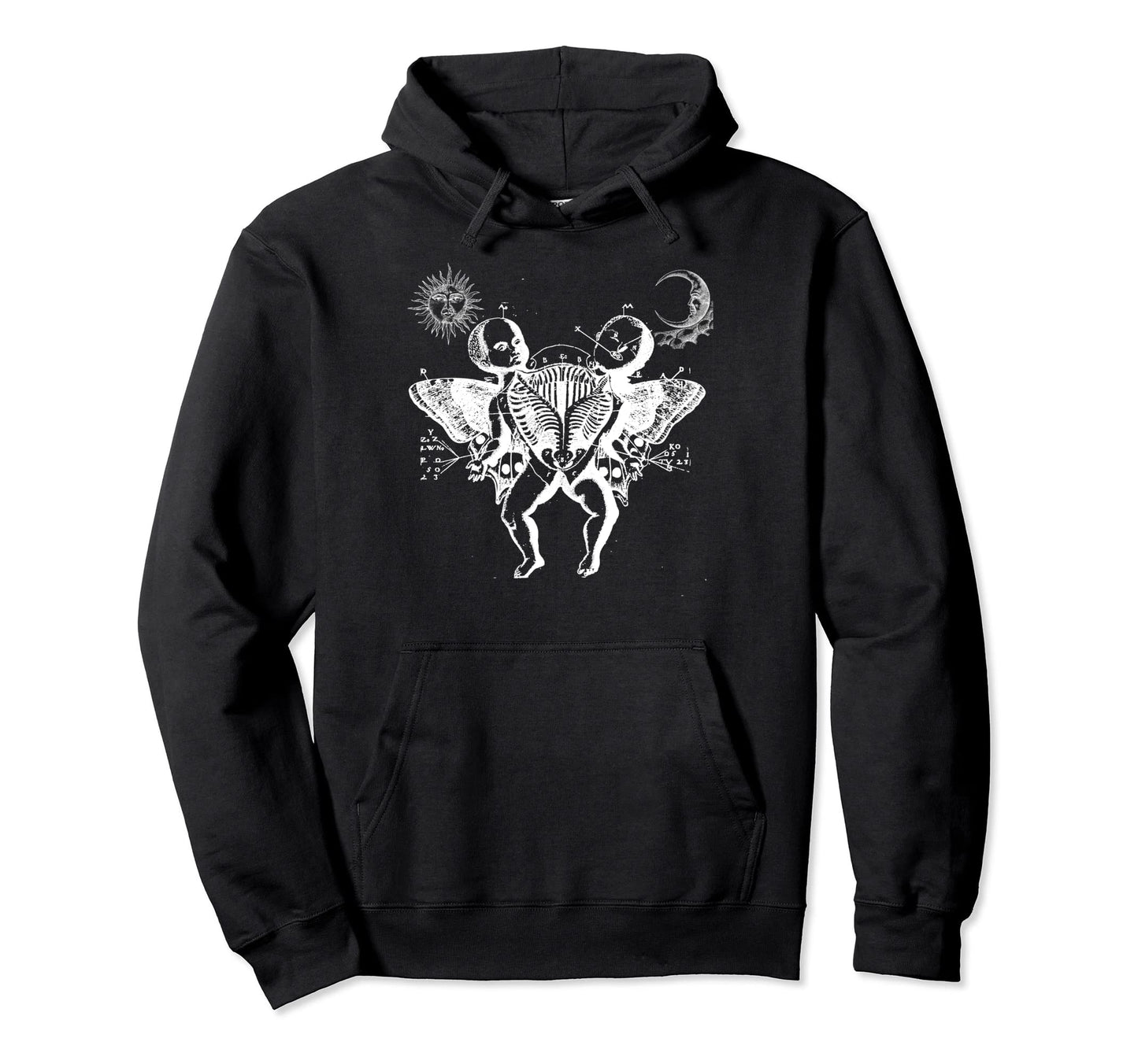 Siamese Twins Butterfly Wings Gothic 90S Hoodie - Aesthetic Graphic Unisex