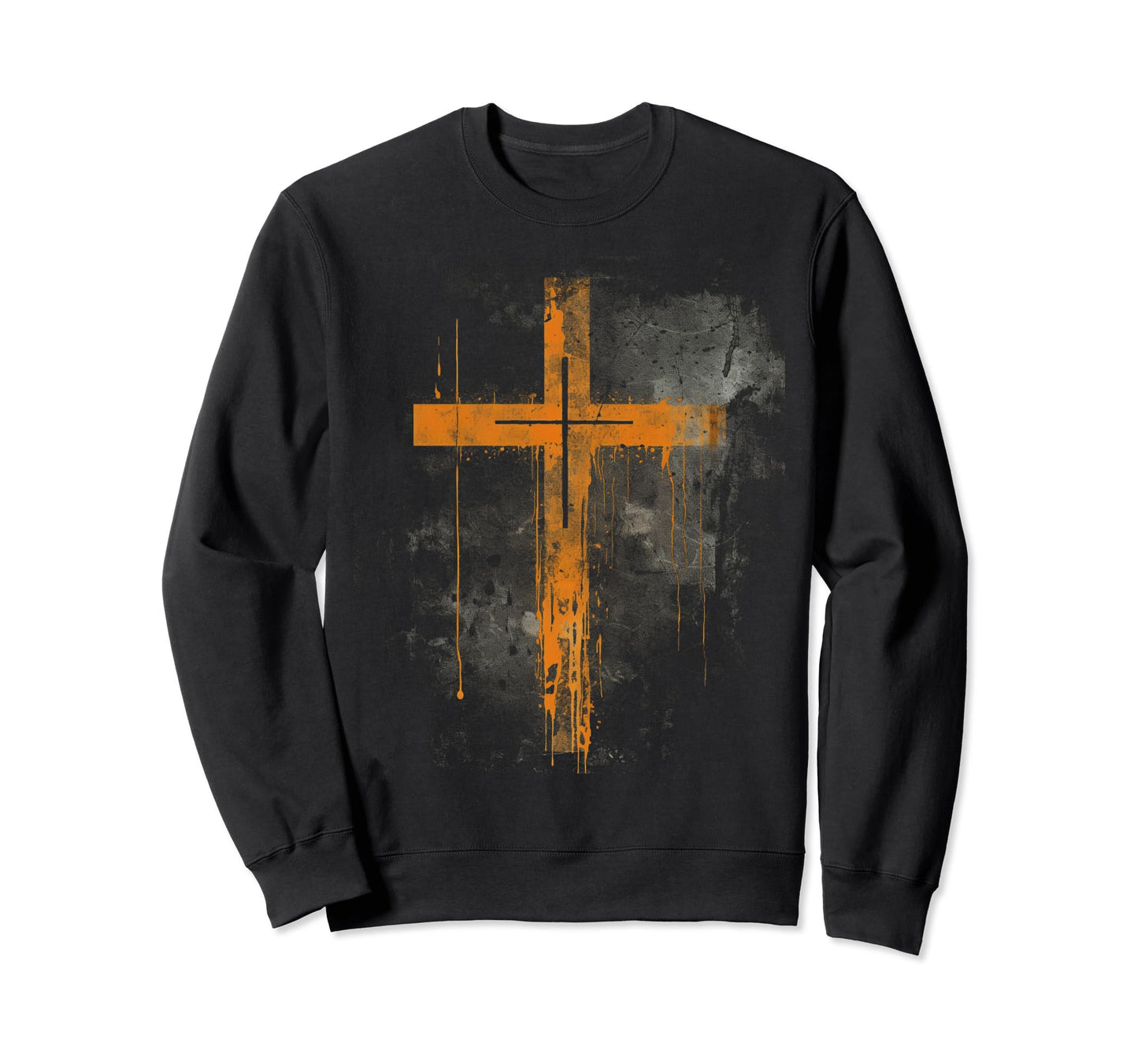 Cross Distressed 90S Goth Grunge Vibes Sweatshirt - Trendy Graphic Unisex