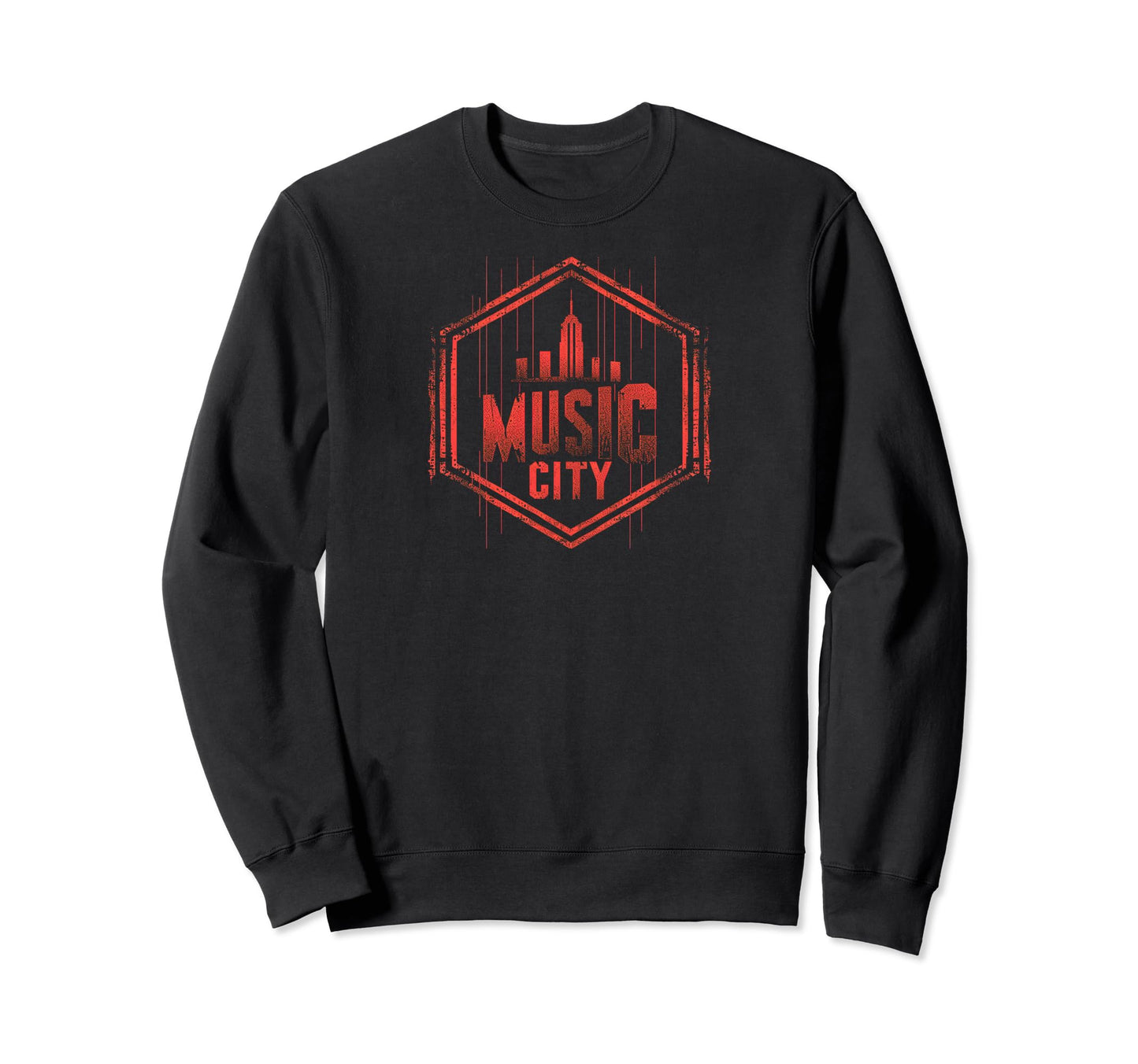 Music City Grit 90S Grunge Sweatshirt - Fun Novelty Design Unisex