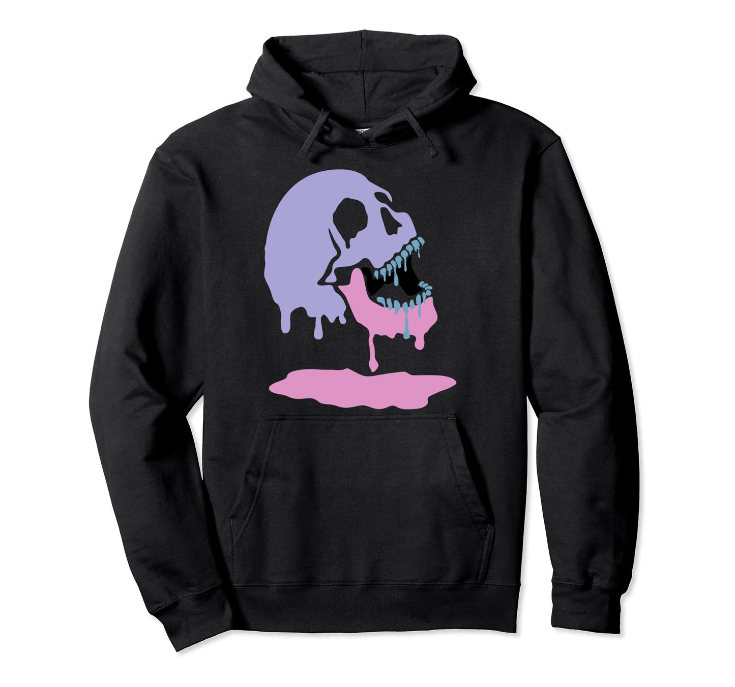 Melting Skull Face Aesthetic Hoodie - Custom Art Print for Adults