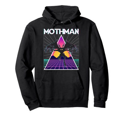 Vaporwave Aesthetic Mothman Cryptozoology Hoodie - Graphic Print Men Women