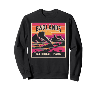 Badlands National Park South Sweatshirt - Custom Art Print for Adults