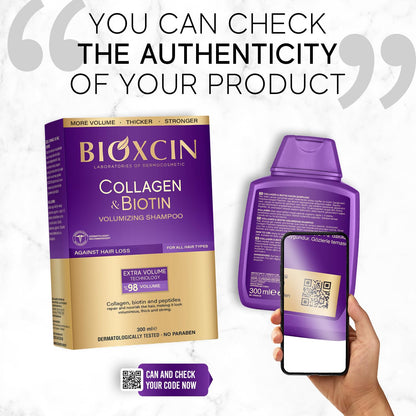 Bioxcin Biotin Supplement and Shampoo Set - 5000 mg Biotin Tablets & 300 ml Biotin Shampoo for Hair Growth