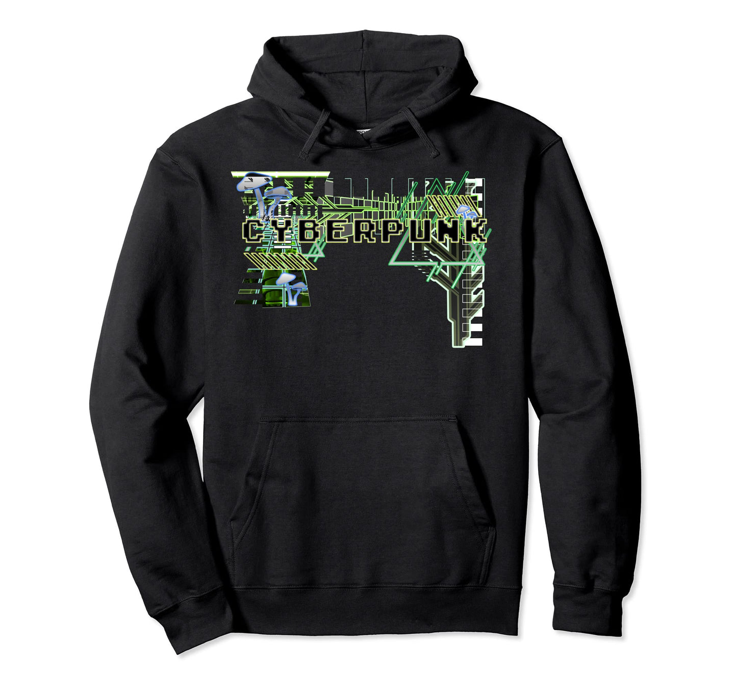 Cyberpunk Aesthetic Mushroom Vaporwave Hoodie - Custom Art Print Men Women
