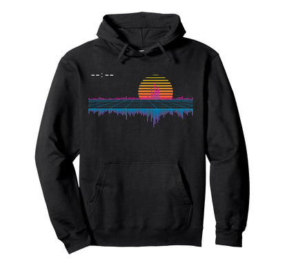 Retrowave Synthwave Vaporwave Sunset Hoodie - Graphic Print for Adults