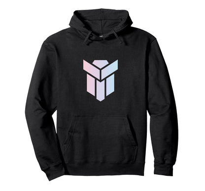 Futuristic Geometric Logo Vaporwave Hoodie - Casual Everyday Wear Unisex