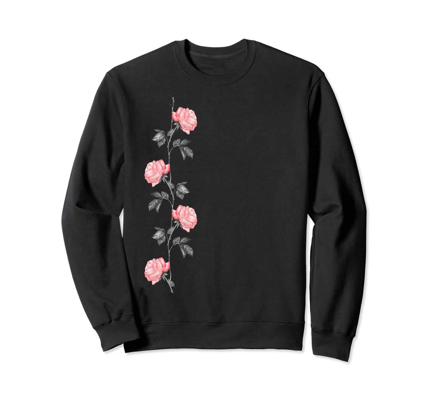 Rose Flower Aesthetic Grunge Rock Sweatshirt - Streetwear Style Men Women