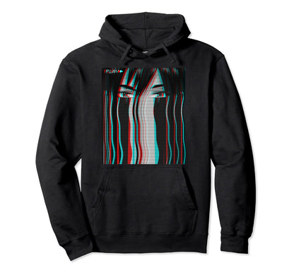 Vaporwave Aesthetic Sad Anime Anime Hoodie - Fun Novelty Design Unisex