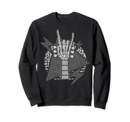 Grunge Alternative Rock Skeleton Sweatshirt - Novelty Apparel for Adults