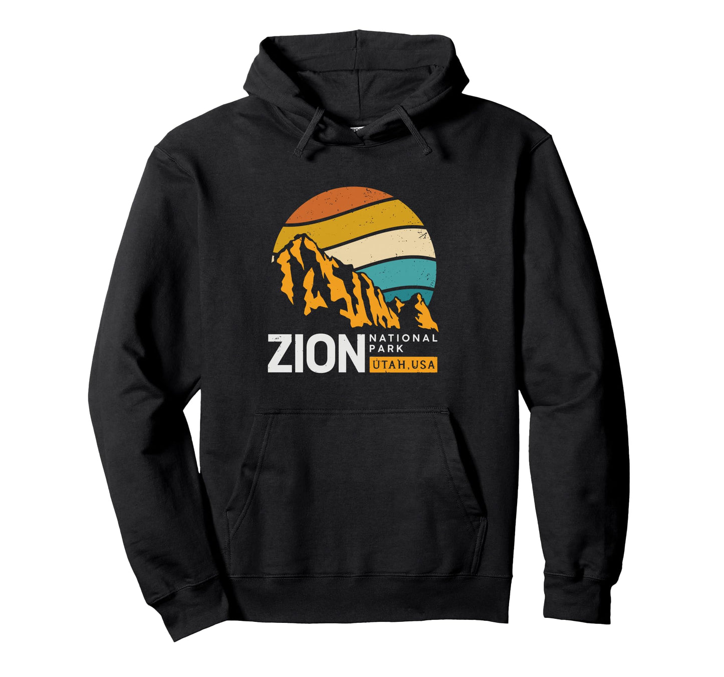 Mountain Sunset Zion National Park Hoodie - Casual Everyday Wear Unisex