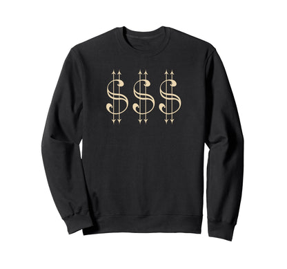 Dollar Sign Grunge Alternative Sweatshirt - Casual Everyday Wear Men Women