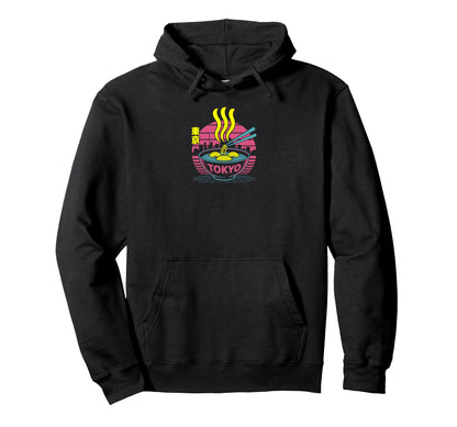 Tokyo Ramen Vaporwave Aesthetic 80S Hoodie - Fun Novelty Design for Adults