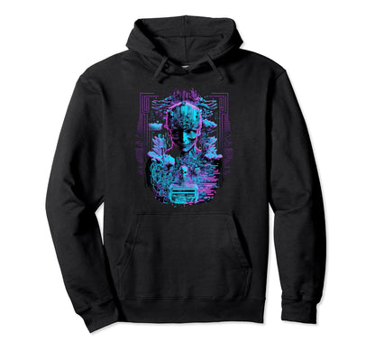 Vaporwave Aesthetic Psychedelic Cyborg Hoodie - Trendy Graphic Unisex