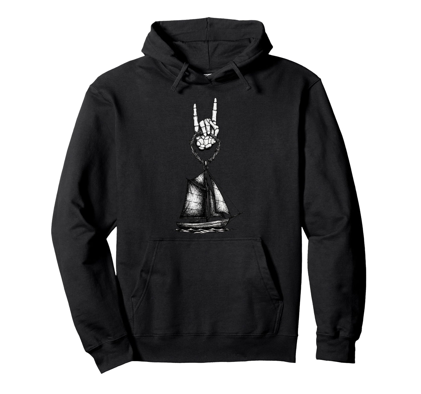 Sailboat Sailing Sailor 90S Alt Metal Hoodie - Graphic Print Unisex