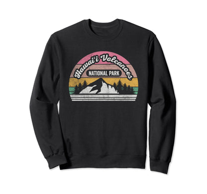 Hawaii Volcanoes National Park Map Sweatshirt - Novelty Apparel Men Women