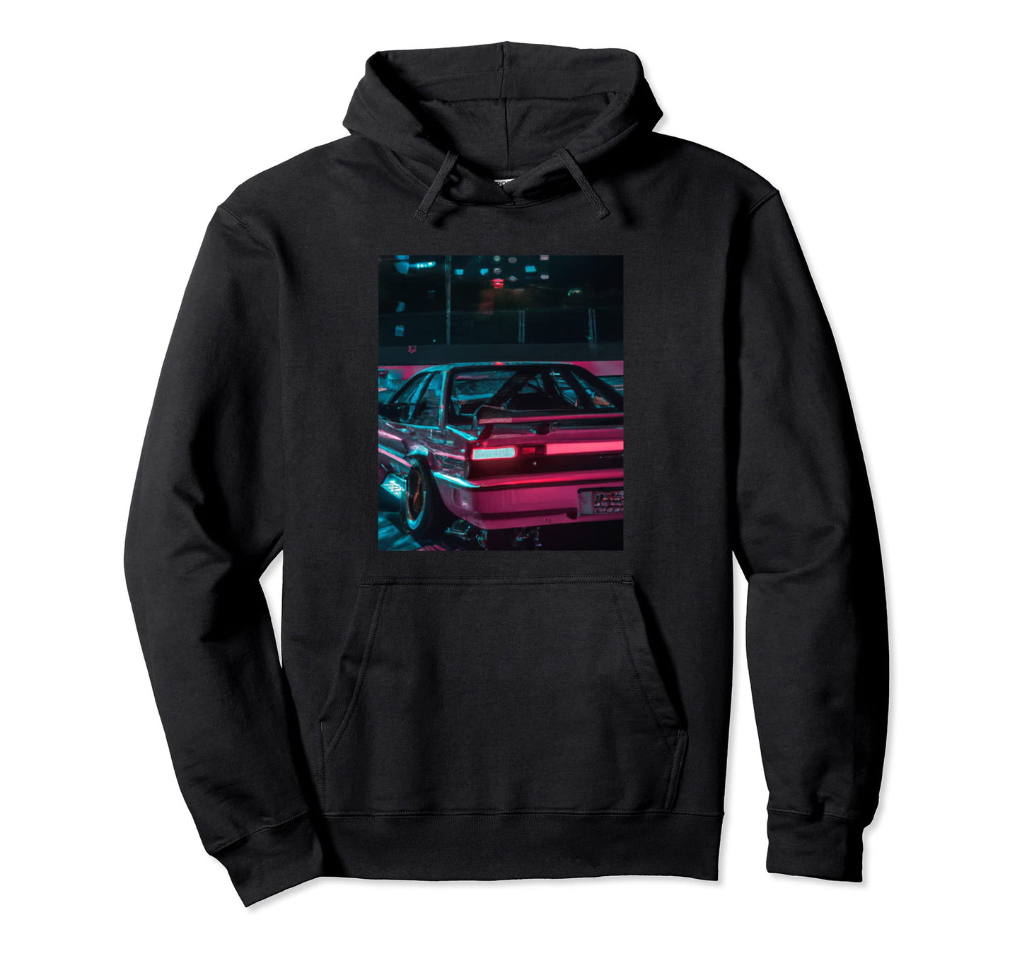 Vaporwave Car Synthwave City Vaporwave Hoodie - Minimalist Print Men Women