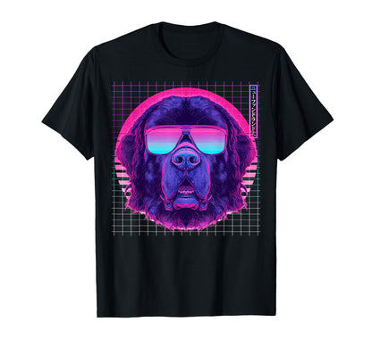 Newfoundland Dog Sunglasses T-Shirt - Fun Novelty Design for Adults
