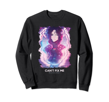 Sad Vaporwave Glitch Japanese Sweatshirt - Novelty Apparel for Adults