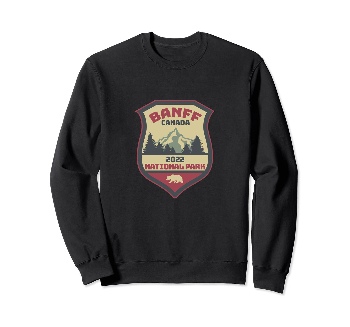 2022 Patch Canadian Banff National Park Sweatshirt - Graphic Print Unisex