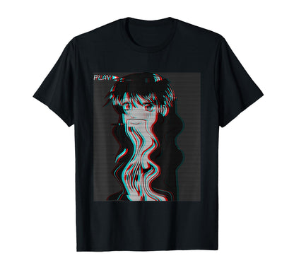 Sad Anime Eboy Egirl Harajuku T-Shirt - Fun Novelty Design for Adults
