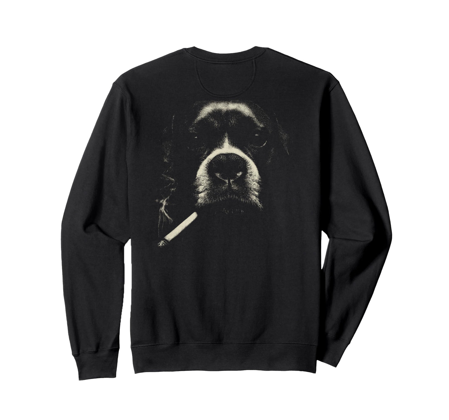 Boxer Smoking Cigarette Grunge Sweatshirt - Custom Art Print for Adults